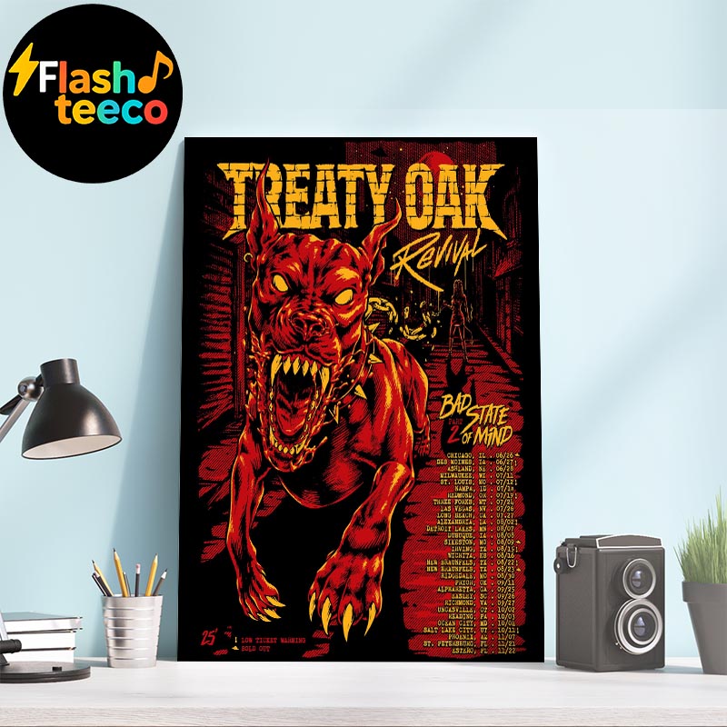 Treaty Oak Revival 2025 Bad State Of Mind Part 2 Poster Leg 2 Dates List Home Decor Poster Canvas Treaty Oak Revival 2025 Bad State Of Mind Part 2 Poster Leg 2 Dates List Home Decor Poster Canvas