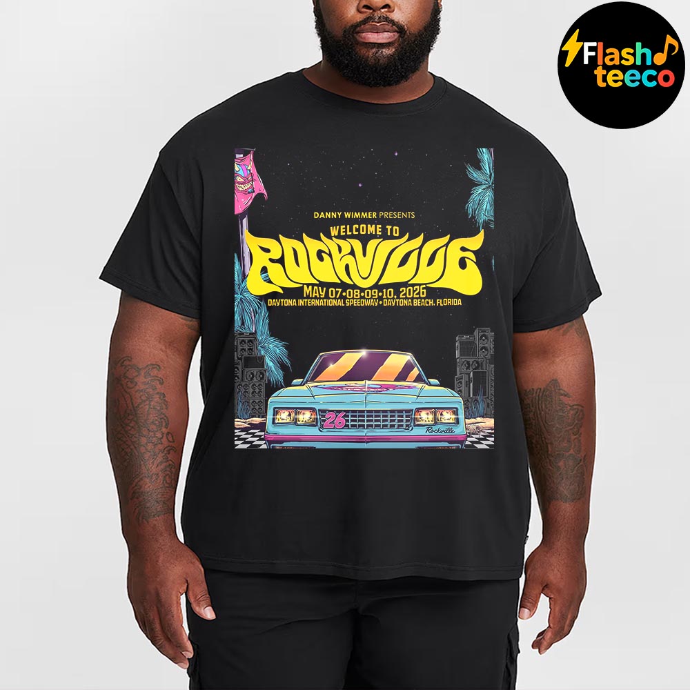 Welcome To Rockville 2026 At Daytona International Speedway In Daytona Beach FL On May 7 8 9 10 2026 Essential T-Shirt Welcome To Rockville 2026 At Daytona International Speedway In Daytona Beach FL On May 7 8 9 10 2026 Essential T-Shirt