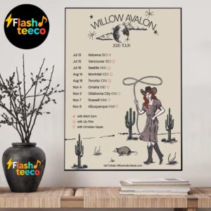 Willow Avalon 2025 Tour Dates List With Special Guests Mitch Zorn Lily Fitts And Christian Hayes Home Decor Poster Canvas