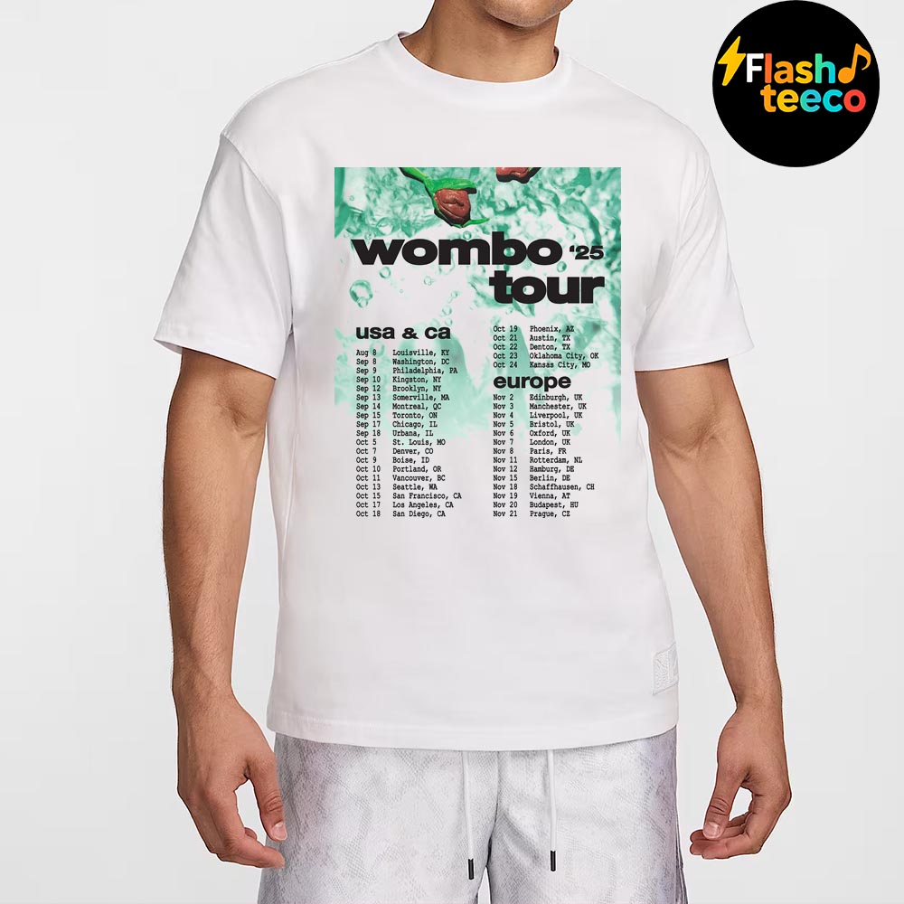 Wombo Rocks 2025 Tour Poster Full Dates List For USA CA And Europe Essential T-Shirt Wombo Rocks 2025 Tour Poster Full Dates List For USA CA And Europe Essential T-Shirt