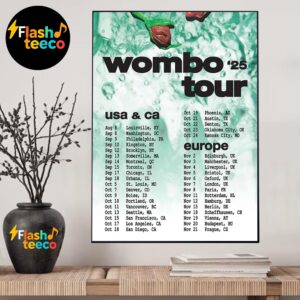 Wombo Rocks 2025 Tour Poster Full Dates List For USA CA And Europe Home Decor Poster Canvas