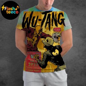 Wu Tang Clan Austin Poster Shaolin Rainbow Foil 2025 The Final Chamber Tour At Moody Center In Austin TX On June 15th 2025 All Over Print Shirt