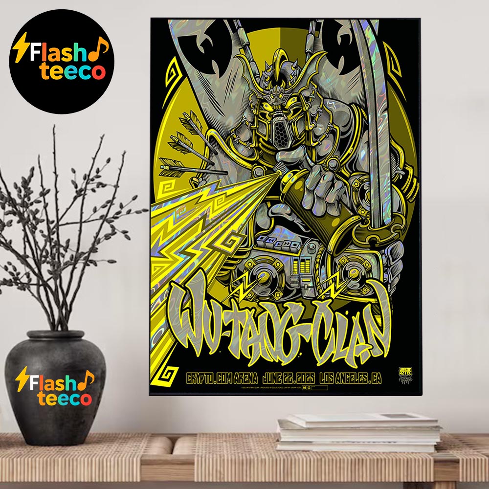 Wu Tang Clan Los Angeles Rainbow Foil Concert Poster The Venue At Crypto.com Arena In Los Angeles CA On June 22nd 2025 Home Decor Poster Canvas Wu Tang Clan Los Angeles Rainbow Foil Concert Poster The Venue At Crypto.com Arena In Los Angeles CA On June 22nd 2025 Home Decor Poster Canvas