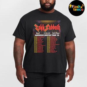 Zakk Sabbath 2025 American Winter Tour Poster Dates List With Special Guests Bonfire Use Your Illusion And Dark Chapel Essential T-Shirt