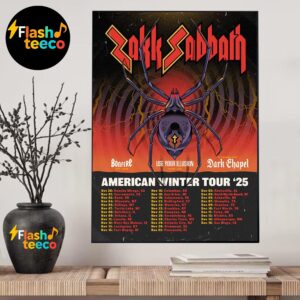 Zakk Sabbath American Winter Tour 2025 Poster Dates List With Special Guests Bonfire Use Your Illusion And Dark Chapel Home Decor Poster Canvas