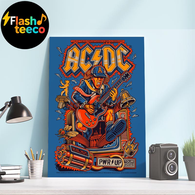 ACDC Berlin 2025 Poster PWR Up Tour Live At The Olympiastadion In Berlin Germany On June 30 2025 Home Decor Poster Canvas ACDC Berlin 2025 Poster PWR Up Tour Live At The Olympiastadion In Berlin Germany On June 30 2025 Home Decor Poster Canvas