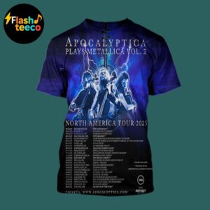 Apocalyptica Plays Metallica Vol 2 North America Tour 2025 Schedule Dates And Cities All Over Print Shirt