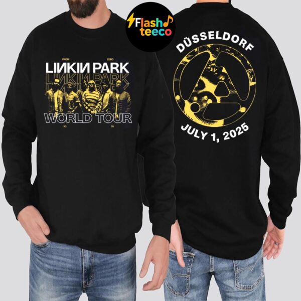 Linkin Park Dusseldorf 2025 From Zero World Tour Merchandise Tee At Merkur Spiel-Arena In Dusseldorf Germany On July 1st 2025 Two Sided Unisex T-Shirt