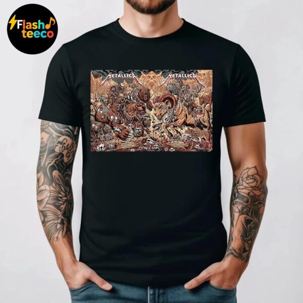 Metallica M72 Denver 2025 Combined Venue Poster Two Night At Empower Field At Mile High In Denver CO On June 27-29 2025 Unisex T-Shirt