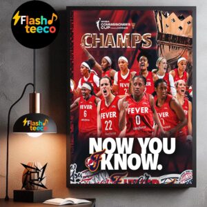 Now You Know Indiana Fever Champions 2025 WNBA Commissioner’s Cup Wall Art Home Decor Poster Canvas